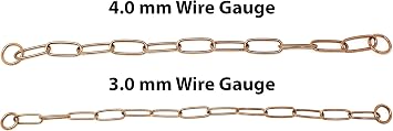Dogline Herm Sprenger Curogan Long Link Fur Saver Dog Training Collar Hypoallergenic Nickel Free No-Pull Slip Chain for Small Medium Large Dogs for Easy Control Made in Germany 4mm 23in 59cm