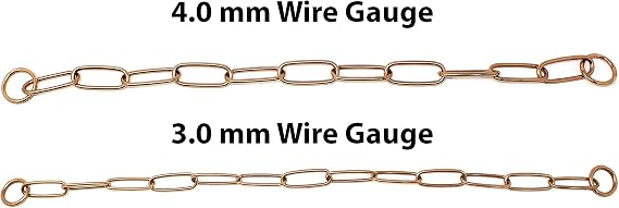 Dogline Herm Sprenger Curogan Long Link Fur Saver Dog Training Collar Hypoallergenic Nickel Free No-Pull Slip Chain for Small Medium Large Dogs for Easy Control Made in Germany 4mm 23in 59cm