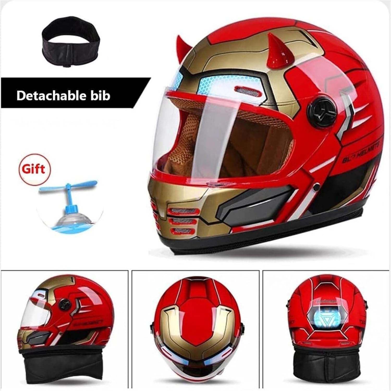 Kids Full Face Motorcycle DOT Approved Helme,Boys Girls Racing Moped Motocross Helmet with Visor,Street Electric Dirt-Bike Scooter Go-Kart ATV Helmet for Youth Child Kid