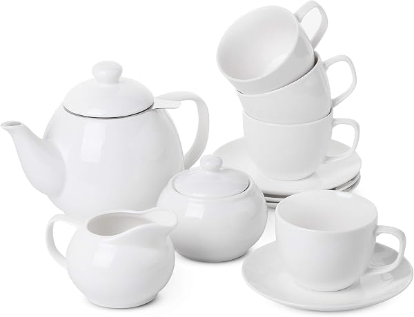 BTaT Juego de Té Real con Tetera y Tazas