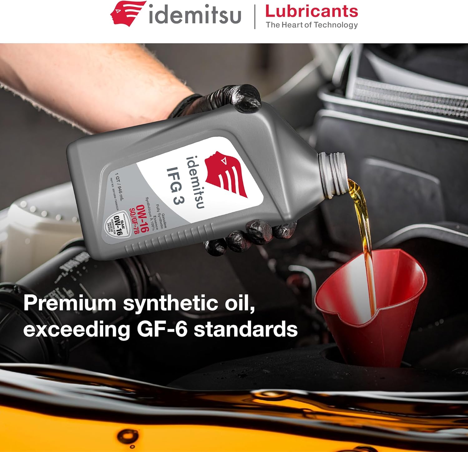 Idemitsu IFG3 0W-16 SP/GF-7B Full Synthetic Motor Oil – 1 Quart, 2 Pack | Engineered for Superior Efficiency and Protection | Certified for Hybrid and Gasoline Engines