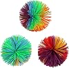 Harapu Monkey Stringy Balls, Soft Stress Balls Monkey Balls Sensory Fidgets Toys Rainbow Colorful Bouncy Pom Ball Stress Relief Sensory Toy, Pack of 3
