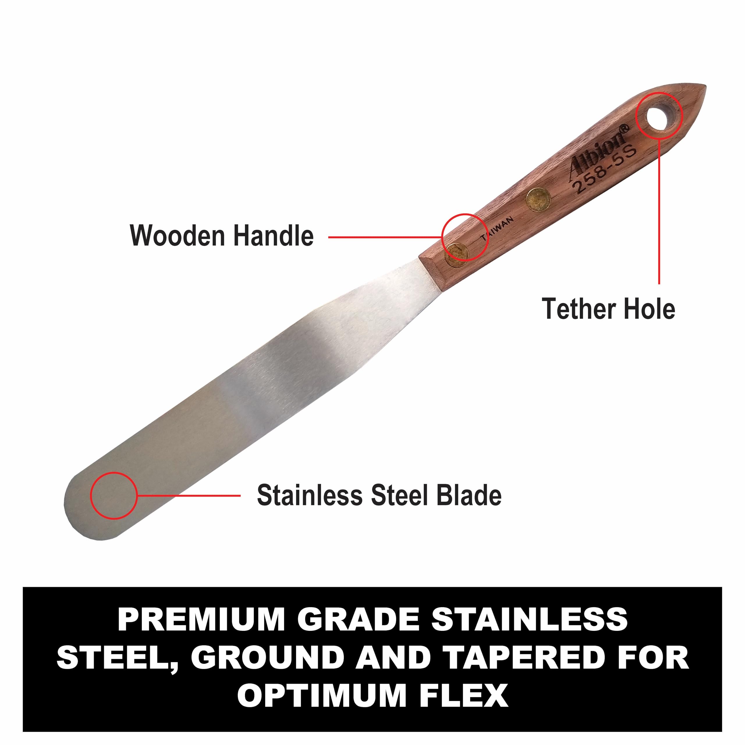 Albion Engineering 258-G01 9-Piece Classic Spatula Set in Tool Wrap