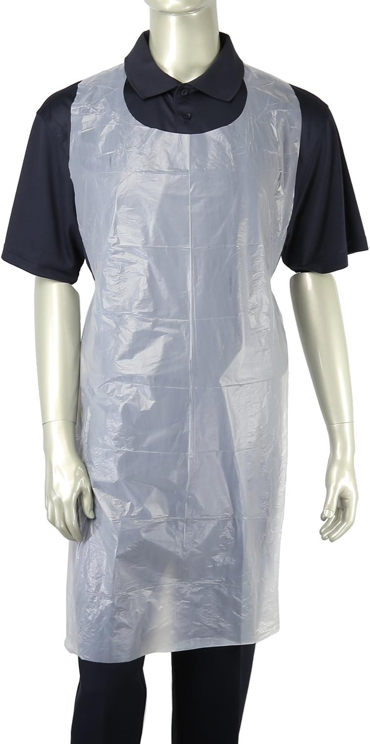 Royal Lightweight Poly Aprons, 28 Inch x 46 Inch, Box of 1000