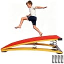 ZOUXIKOU 4 Springs Gymnastics Springboard for Kids Vaulting Training Fitness Playing, Portable Curved Spring Board, Hard Wood Practice Equipment, Elastic Board for Home Room Athletics Training Ground gallery image