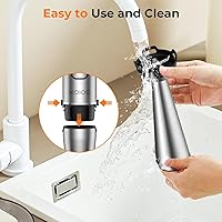 Vista 8 de KOIOS Batidora de inmersión de mano – Disparador de velocidad variable 5 en 1 batidora de mano de inmersión 1100 W, eje de acero inoxidable