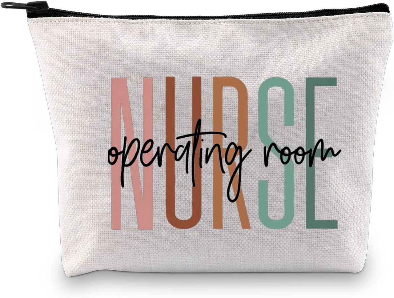 XYANFA Operating Room Nurse Makeup Bag - Cosmetic Bag - White - Waterproof - Cotton and Linen - Female Adult Nurses
