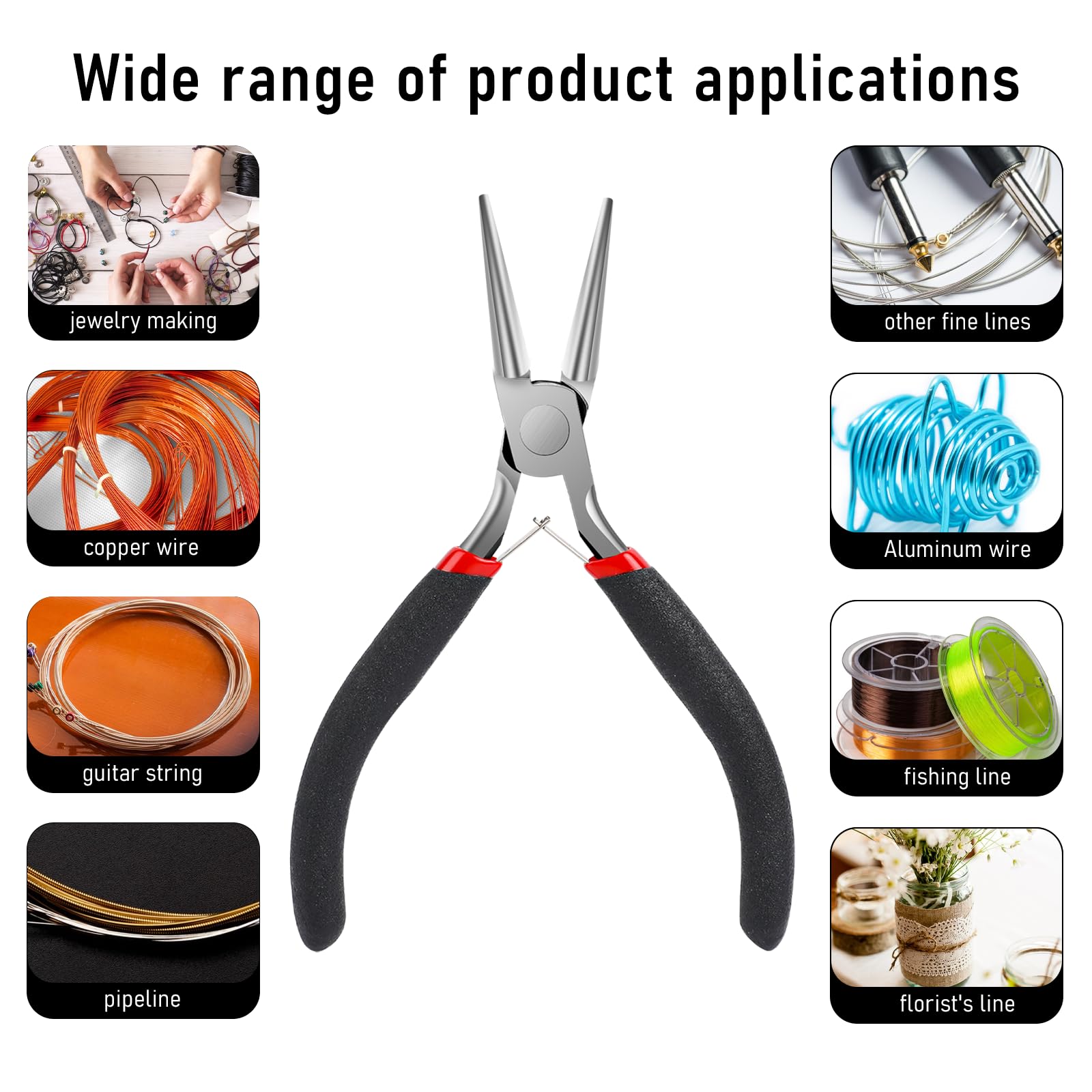 Small Wire Cutters for Crafts, Round Nose Pliers, Jewelry Making Tools Bead Pliers Tools for Jewelry Making, Jump Rings Making, Wire Wrapping