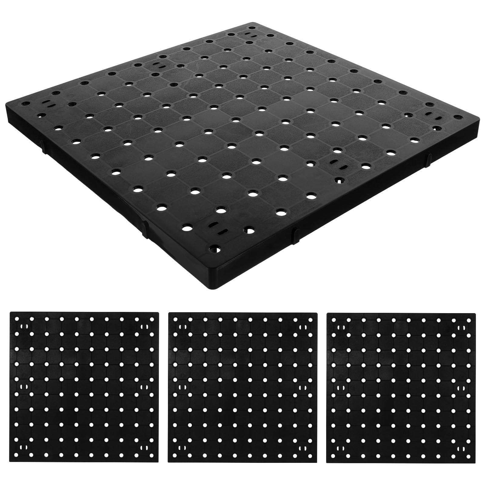 Organizador de Cocina de Pared Tablero de Clavijas Abs, Diseño sin Taladro, 4 Piezas para Almacenamiento Fuerte y Orden en Espacios Pequeños