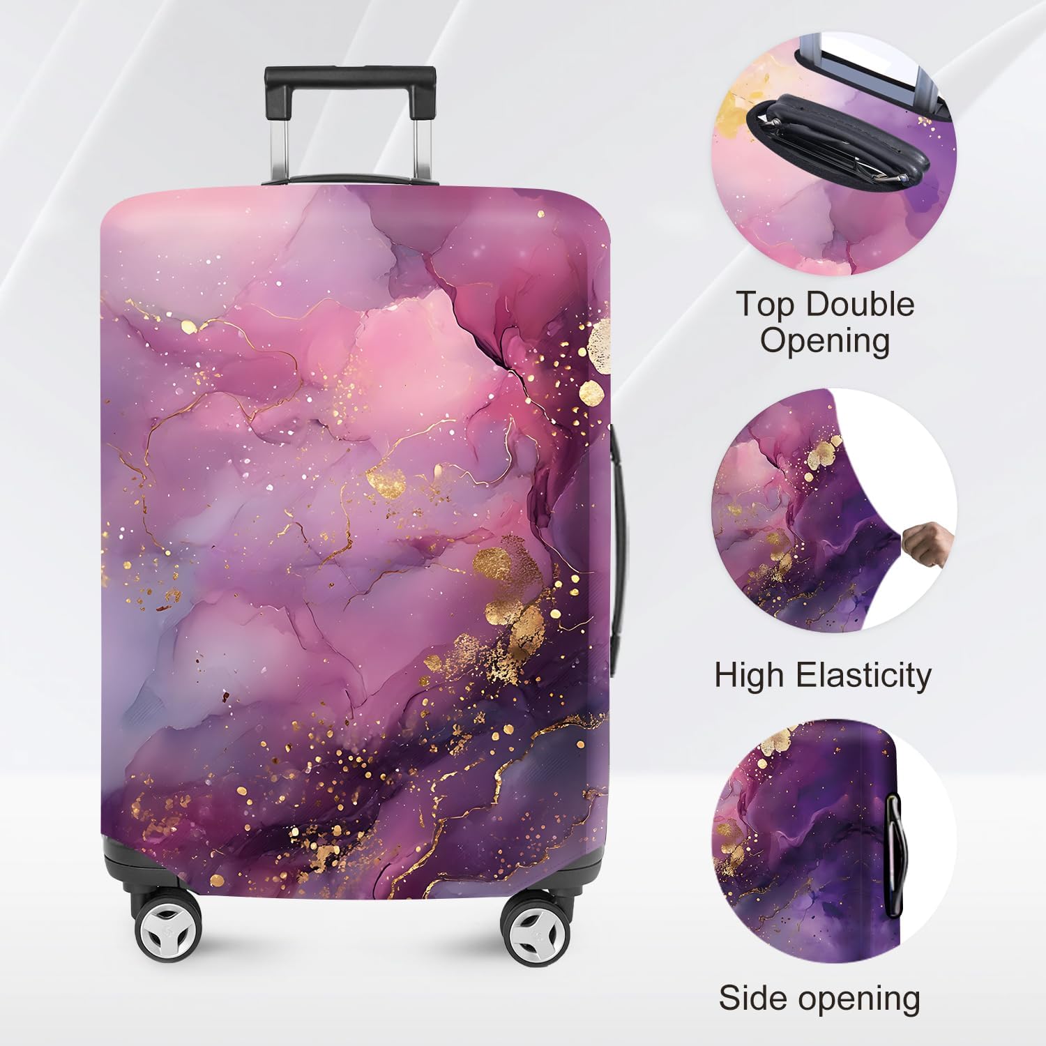 ANNA QUEEN Travel Luggage Cover Suitcase Protector Suitcase Cover Anti-Scratch,Stretchable Bag Cover Washable Durable Polyester image 3