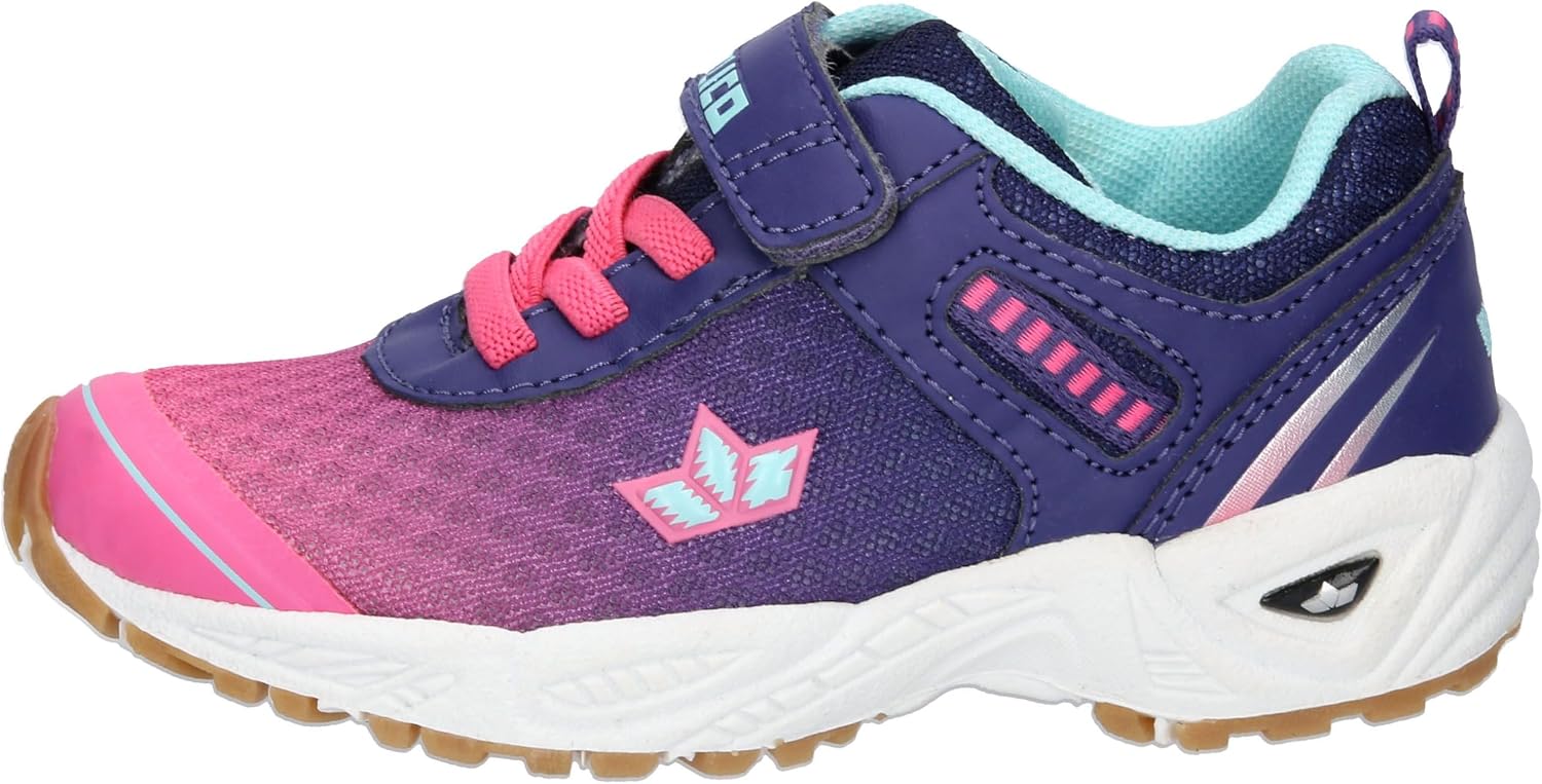 Lico Unisex Children's Barney Vs Indoor Shoes, Pink purple turquoise, 11 Little Kid