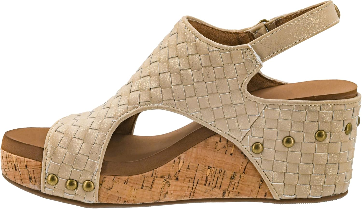 Corkys Footwear Womens Carley Wedges, Featuring Corkys EVA Foam Cushioned Insoles, A 2.5 Inch Heel, Lightweight For All Day Wear, And Hook And Loop Closure