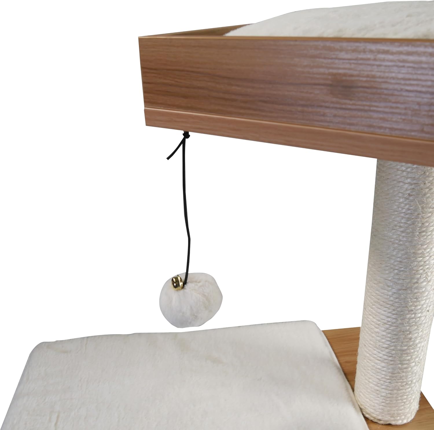 Penn-Plax Modern Cat Tree Tower | with Scratching Post | for Indoor Cats (CATF230)