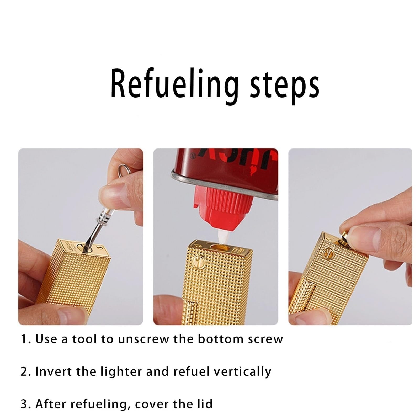 Encendedor de queroseno, diseño retro de metal con encendido de rueda de molienda, llama abierta clásica para camping, regalo de gama alta para hombres, adecuado para velas (combustible no incluido)