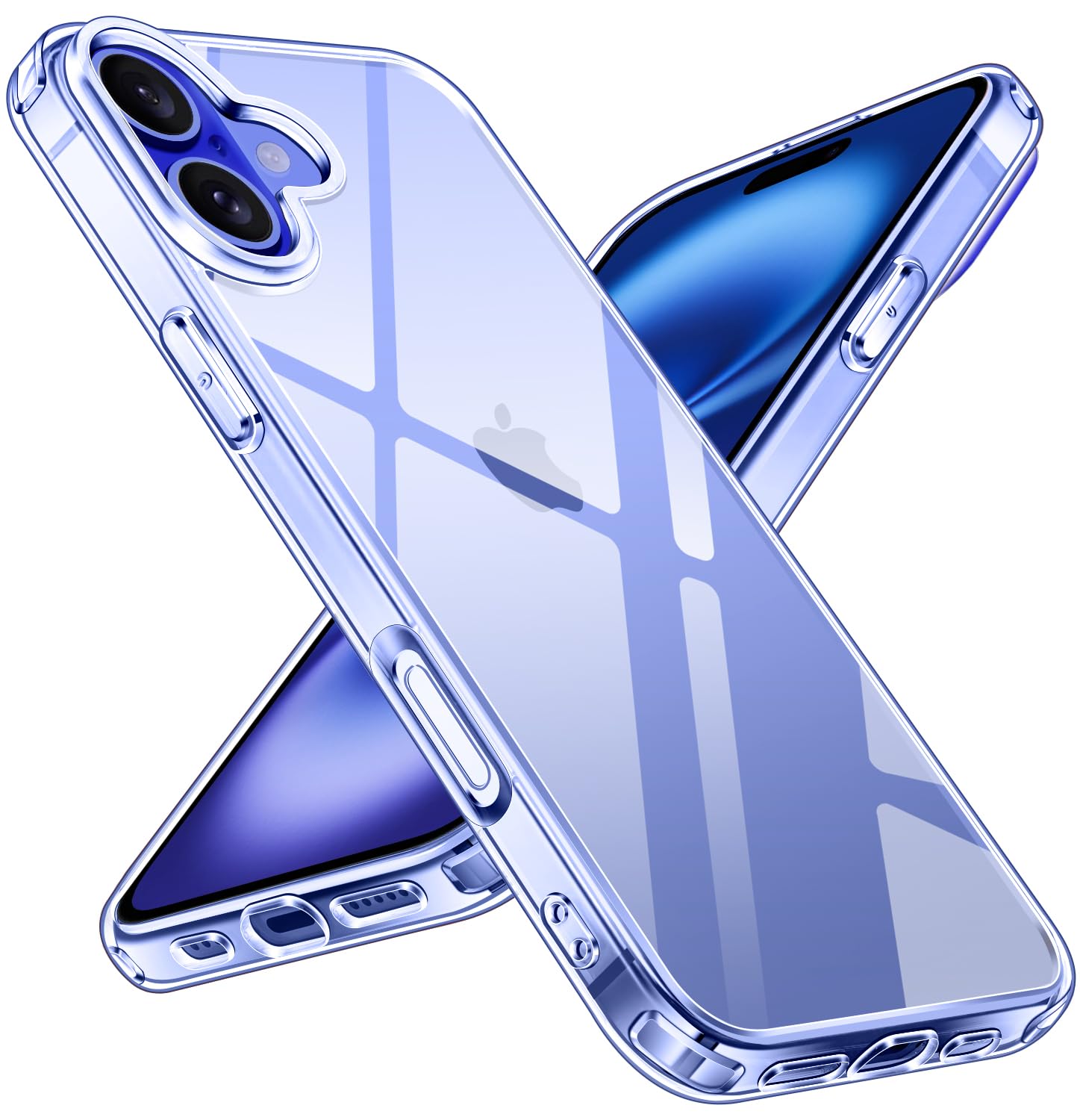 Ivoler Klare Hülle Für IPhone 16 6,1 Zoll – Vergilbungsfrei, Stoßfest, Militärstandard, Transparent
