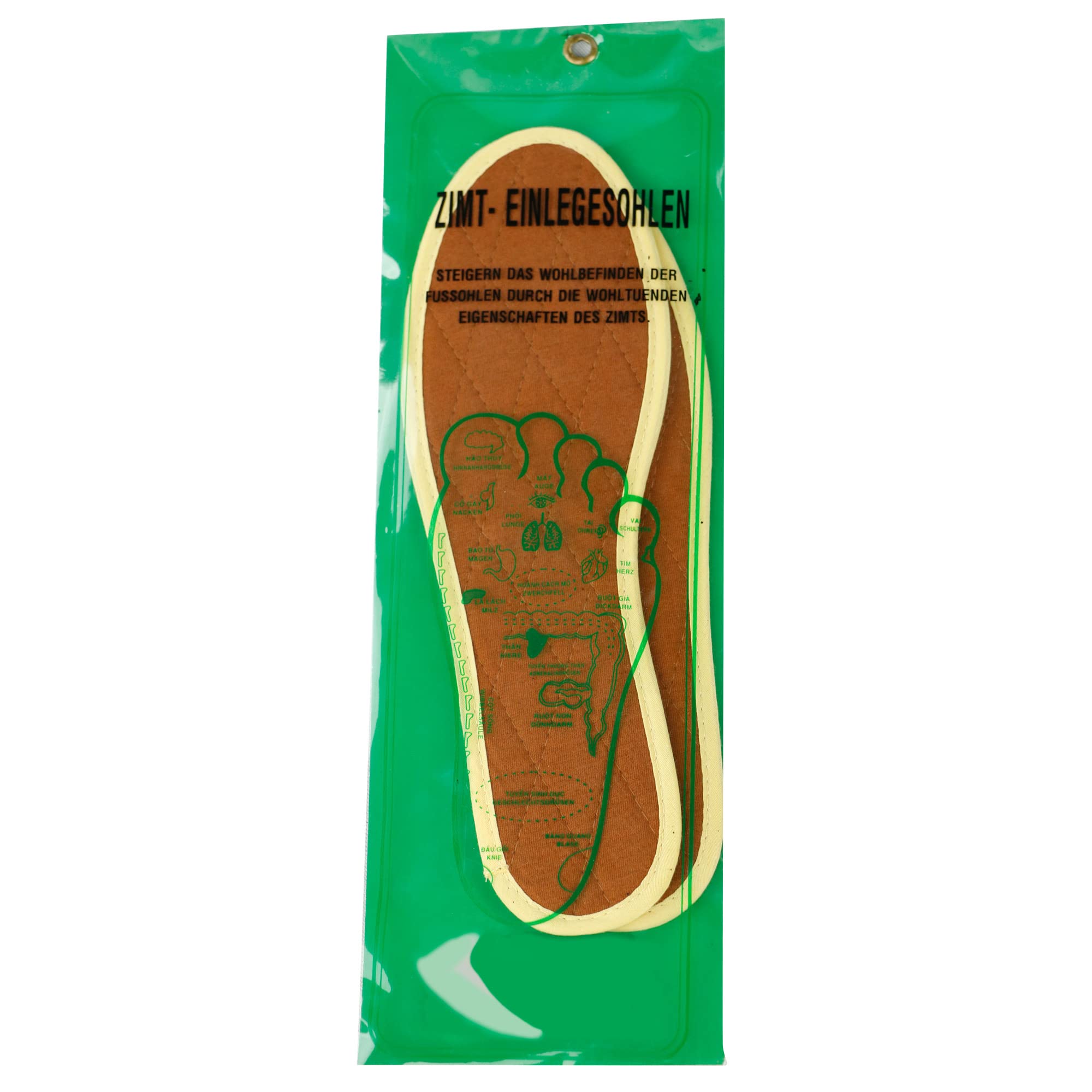 Japanwelt Les Tongs Zimtsohlen I mit 100% natürlichem Zimt, Einlegesohlen-Zimt Schuhsohlen, gegen Schweißgeruch Schweißfüße Anti-Schweiß, Schuh-Einlagen für Damen & Herren - 10er Set, Braun
