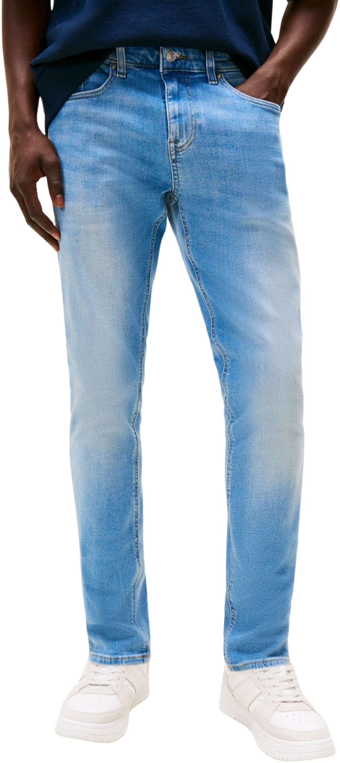 Tommy Jeans Men's Austin Slim Tprd Ch0237 Co Slim, Denim Medium, 38W / 36L