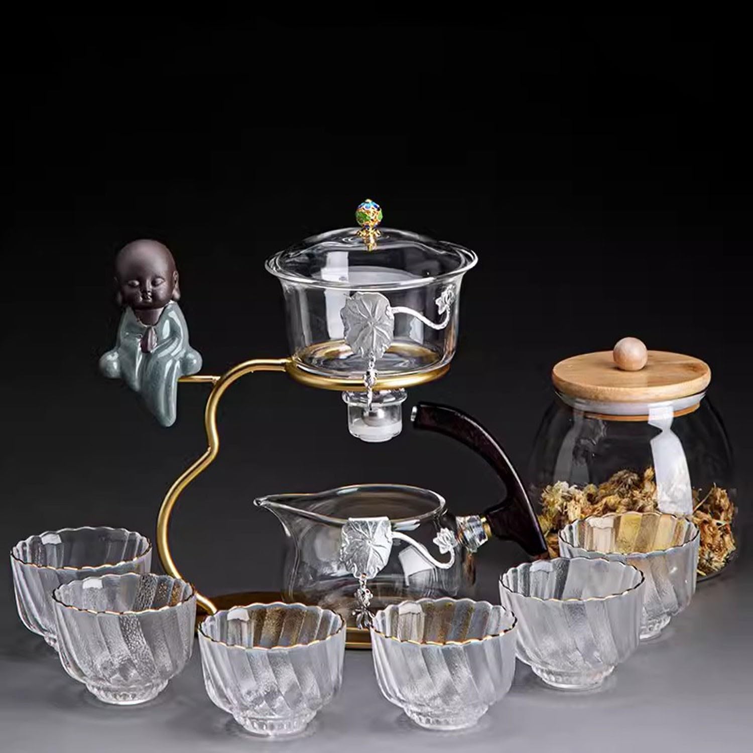 teekanne mit stövchen Matcha Tee Set Kungfu-Teeset, automatisches Teezubereitungsartefakt für den Haushalt(Color:8,Size:)
