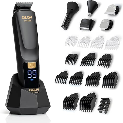 Beard Trimmer, 21 Piece All-in-One Mens Grooming Kit and Hair