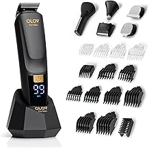 Beard Trimmer, 21 Piece All-in-One Mens Grooming Kit and Hair Clipper, Nose, Ear,Body and Face, Electric Razor with USB Recharge Dock