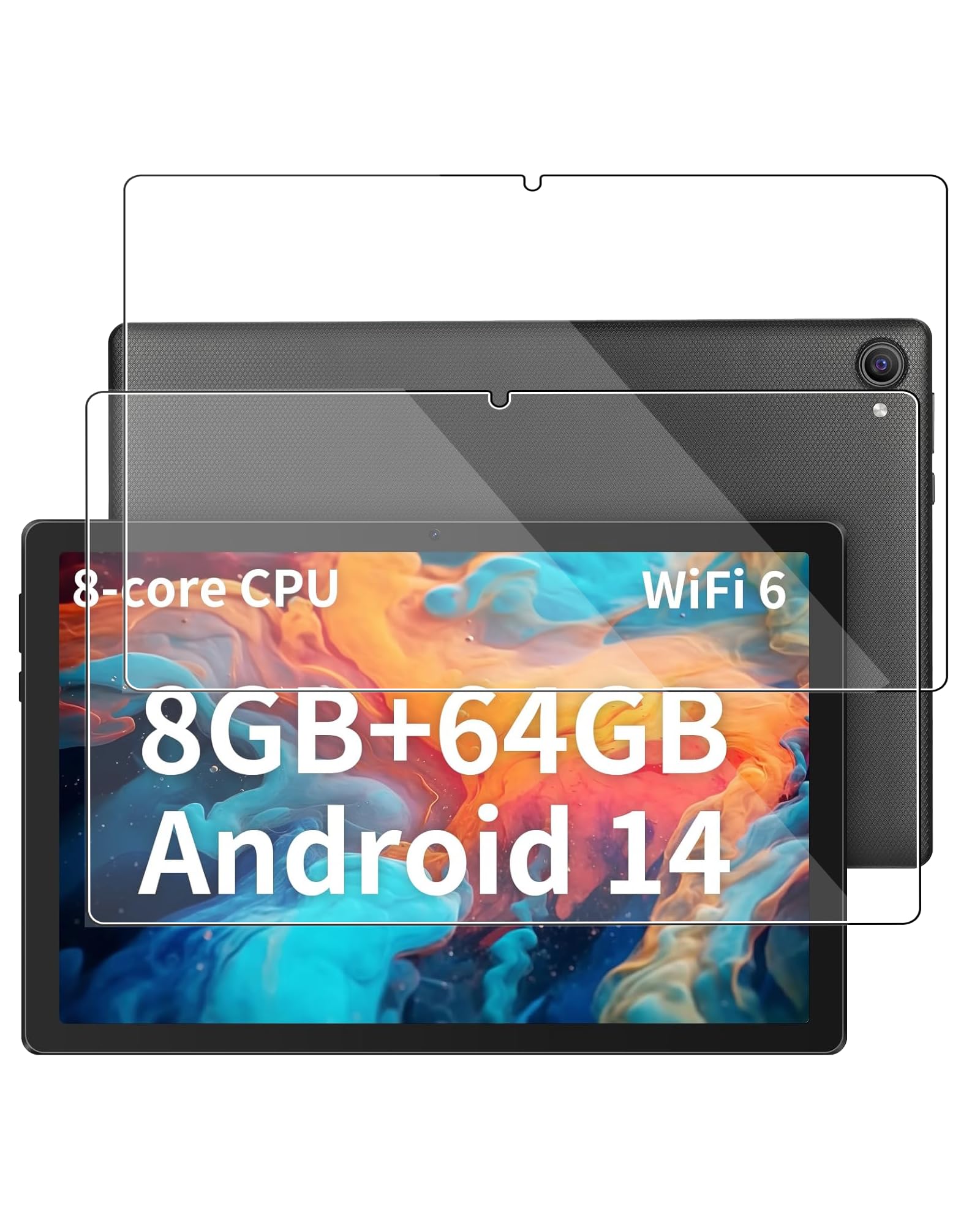 generic [2 Pack] Screen Protector for Freeski 10.1 inch octa core Android 14 Tablet Tempered Glass Film Compatible with Freeski 10.1"" Anti- Scratch