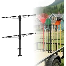 Utility Trailer Tool Rack,Trailer Racks for Lawn Equipment with 8 Tool Holes,Handle Tool Shovel Holder Rack for Truck,Heavy-Duty Landscape Accessories