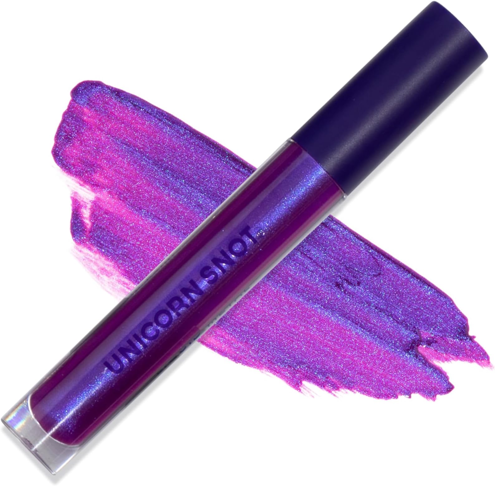 Liquid Metal Lip Paint - Metallic Lip Gloss - Non-drying, Long-lasting Liquid Lipstick, Intense Pigment Lip Color with Metallic Shimmer - Pride Accessories - Purple Lip Makeup (Boom)