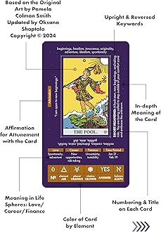 Wyspell Learning Tarot - Meaningful Tarot Cards - Meaningful Beginner Tarot Deck - Beginner Tarot Cards with Guide Book