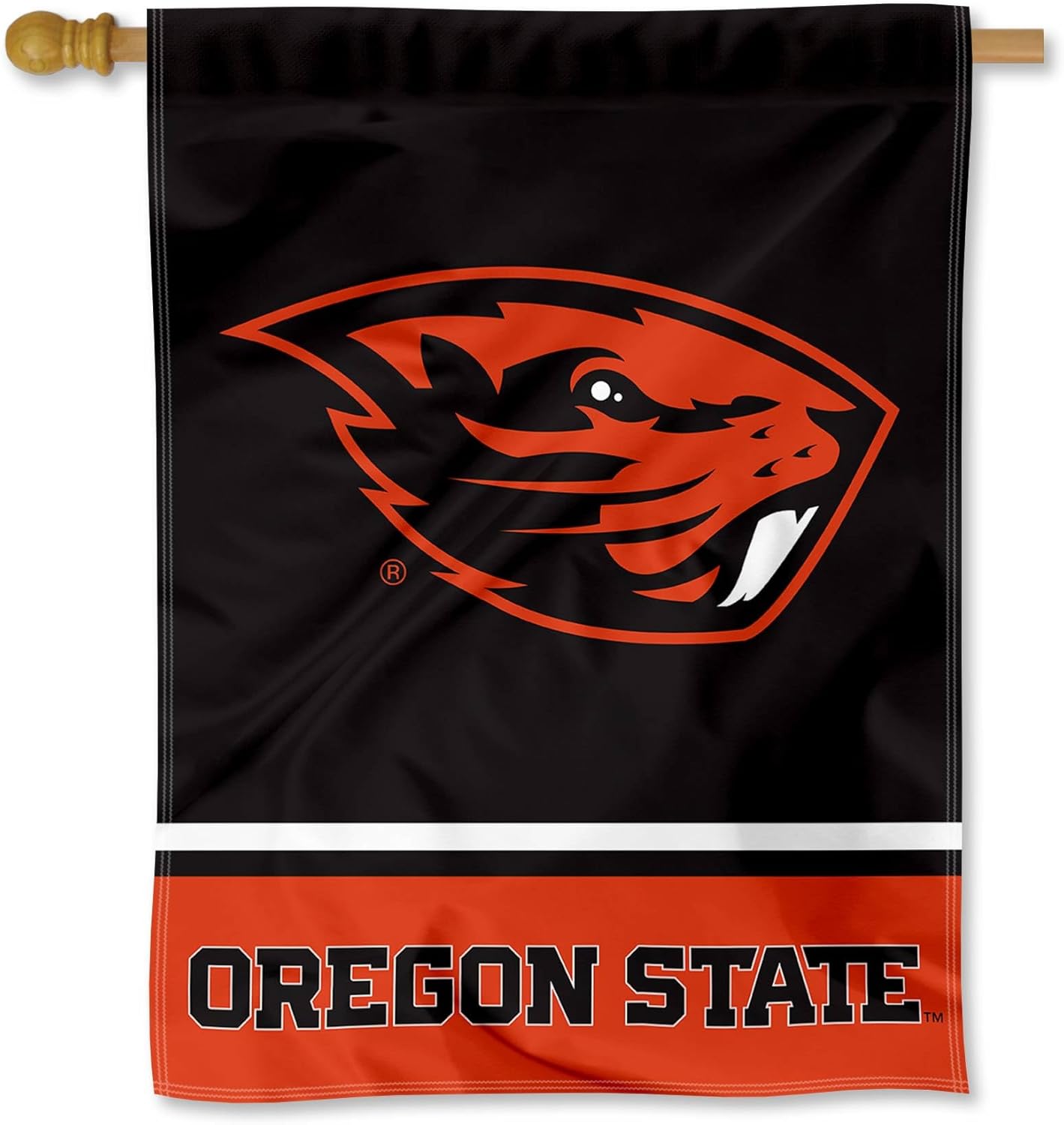 Oregon State Beavers Wordmark Logo House Flag Banner