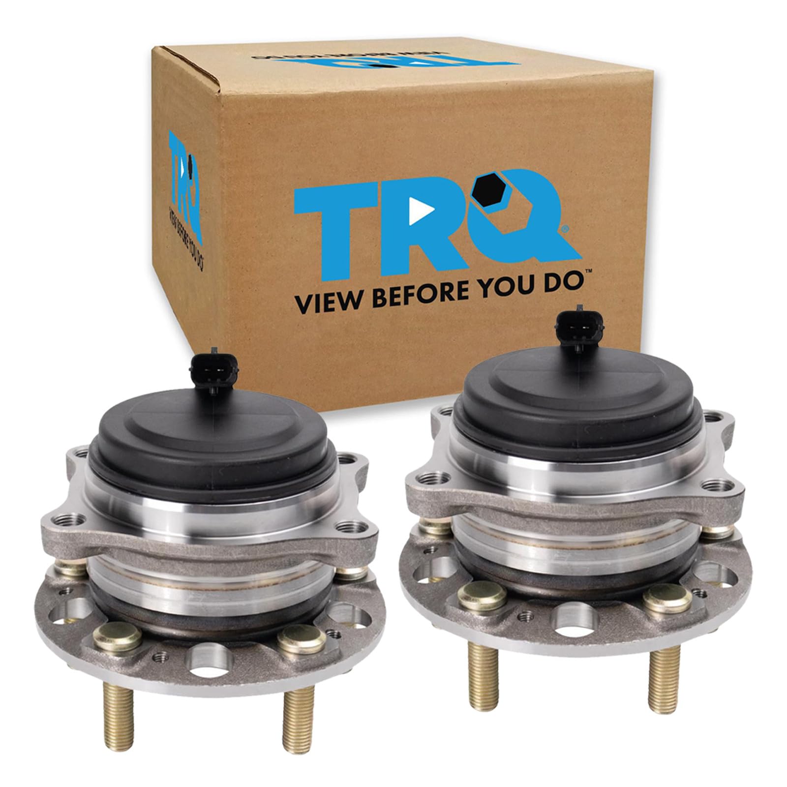 TRQ Front Left and Right Wheel Bearing and Hub Assembly Set 2 Piece