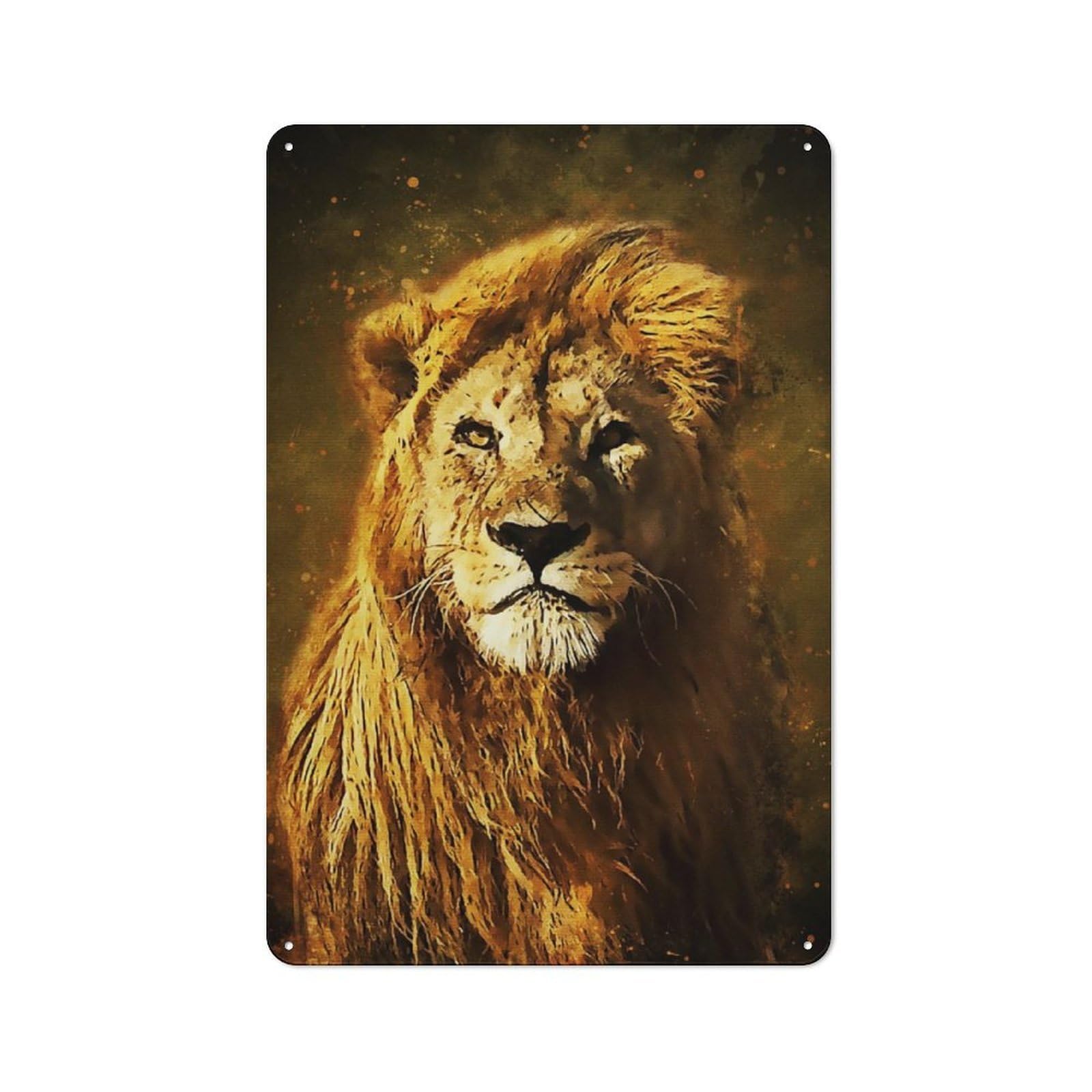 Junmoney King Of The Jungle Art Vintage Tin Sign 30X20cm With For Garage Wall, Suited To People Furnishing A Garage