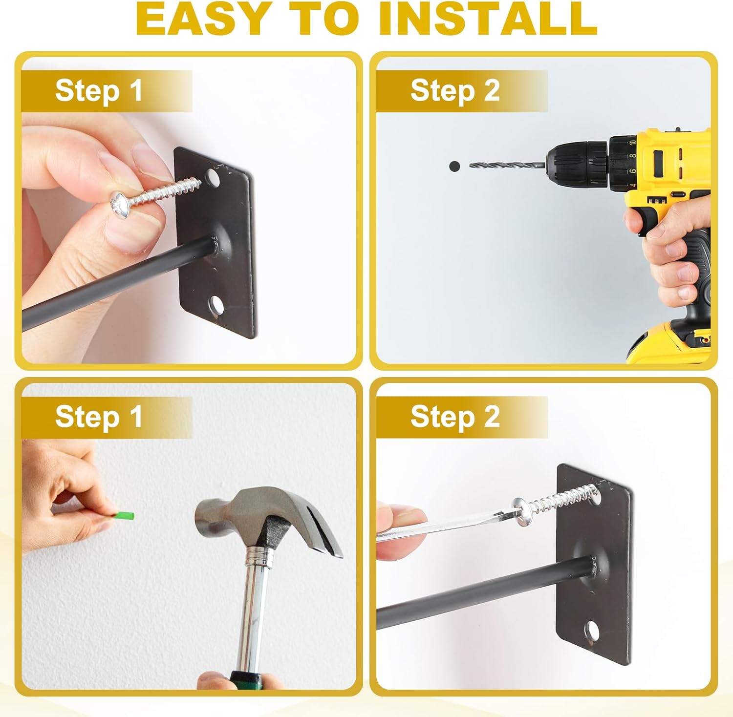 PATIKIL Ball Holder Wall Mount, Ball Display Wall Storage with Screws for Basketball Football Volleyball Display Storage Ring Planter