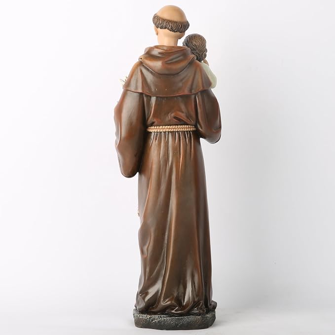 Estatua Religiosa de San Antonio de Padua 14.75" miniatura 8