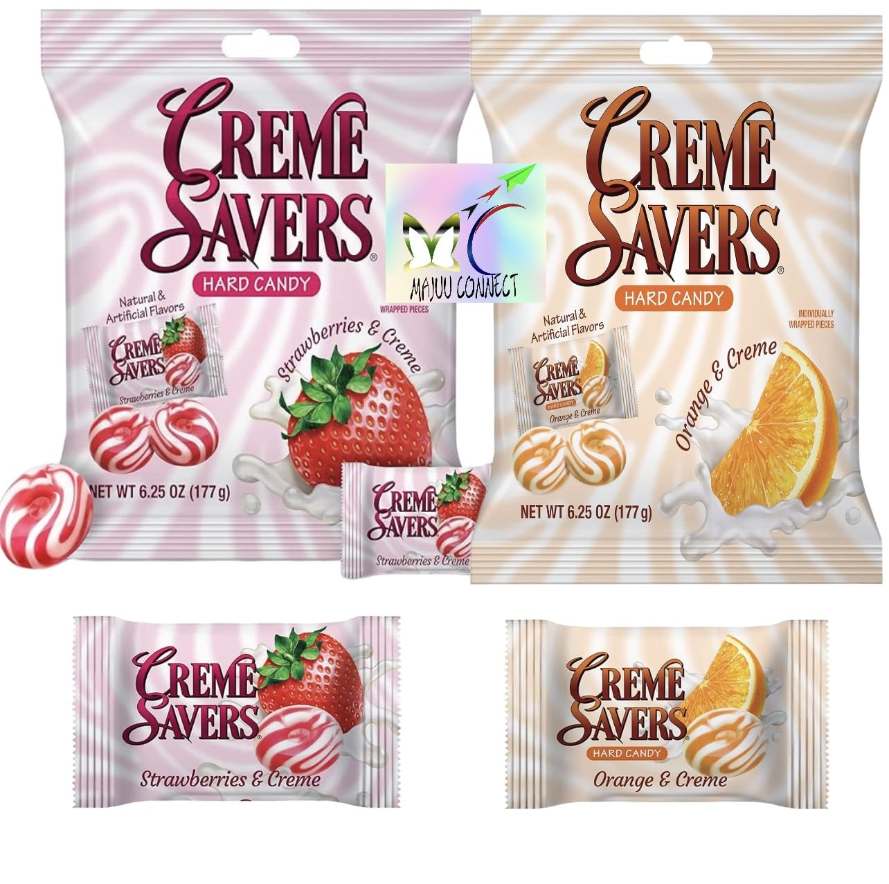 Creme Savers Orange and Creme Strawberry and Creme (6.25
