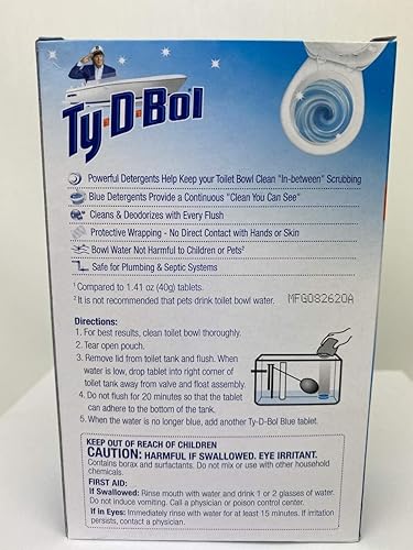 Miniatura 2 de Ty D BOL - Tabletas de limpieza para inodoros con aroma continuo de abeto azul que mantiene los inodoros con un olor fresco y limpio, 10 pestañas