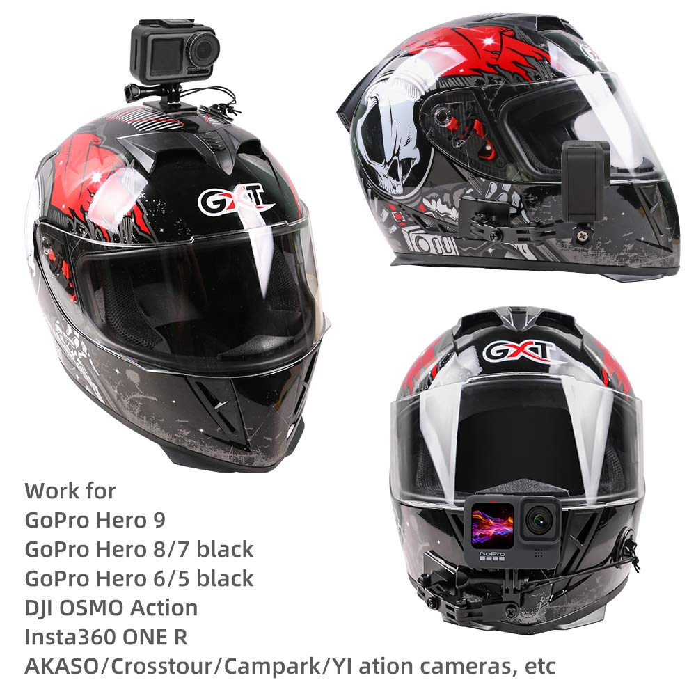SUREWO Supporto magnetico a sgancio rapido per casco da moto GoPro, supporto magnetico per casco da cross compatibile con GoPro Hero 13,12, 11, 10, 9, 8, 7, 6 5, DJI Osmo Action 5 Pro/4/3, SJCAM