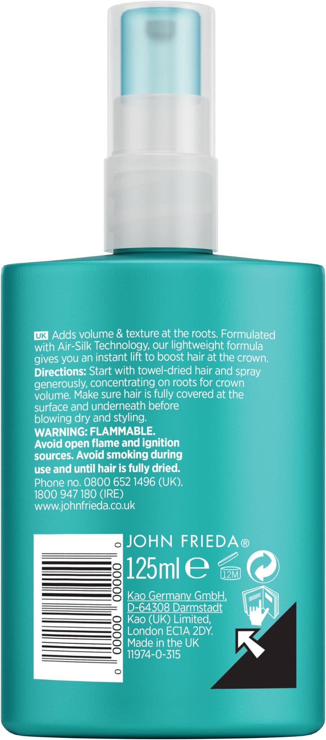 John Frieda Luxurious Volume Blow Dry Lotion Root Booster 125ml