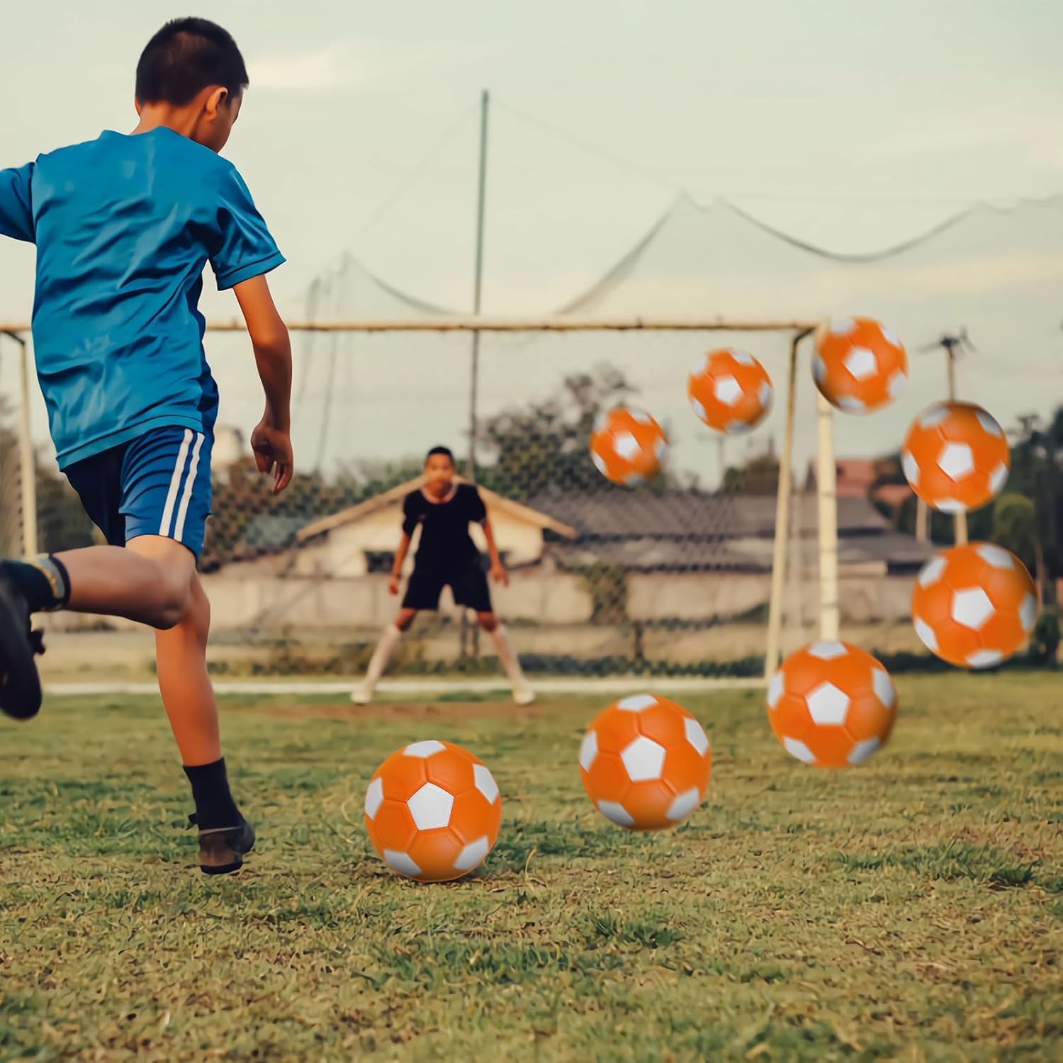 Ballon De Football Courbe, Ballon De Football En Caoutchouc 20 Cm, Élastique Jouet De Football Pour Jeu En Extérieur Et En - Sport