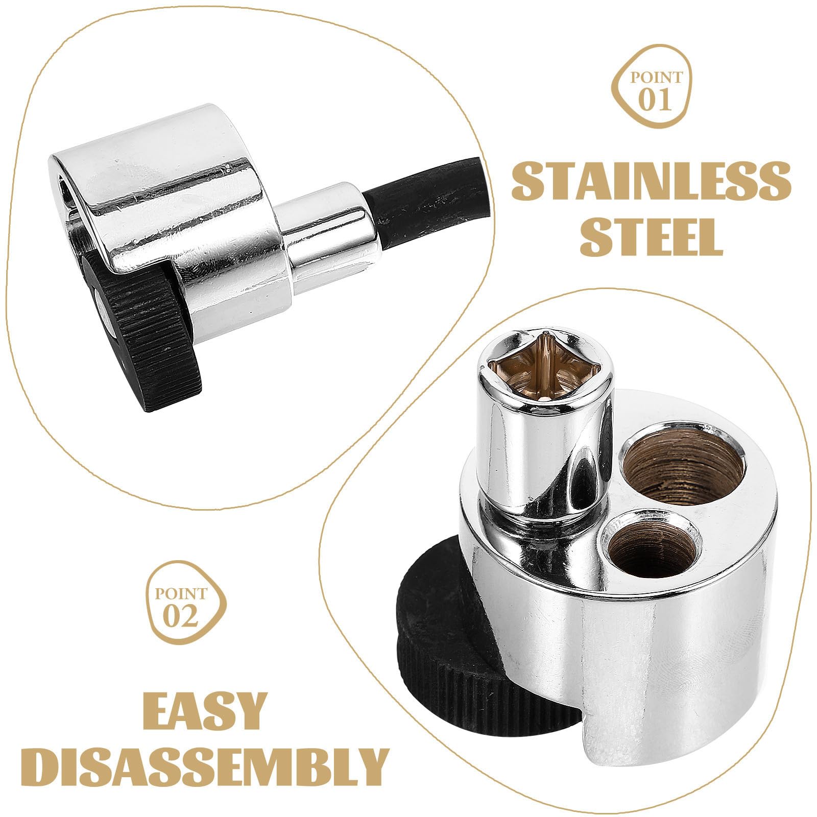 Estrattore Bulloni e Dadi Ruota Nero, Set 1 in Acciaio Inox