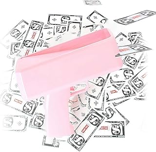 Money Gun Shooter with Prop Money, Make it Rain Prop Gun Money Machine with 200pcs 100 Dollar Bills Prop Toy Moneys Spray Cash Gun for Game Movies Party Supplies (Pink)