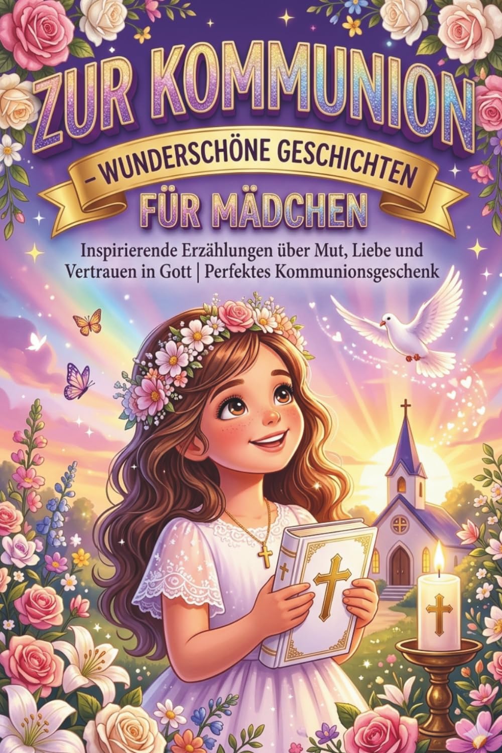 Zur Kommunion – Wunderschöne Geschichten für Mädchen: Inspirierende Erzählungen über Mut, Liebe und Vertrauen in Gott | Perfektes Kommunionsgeschenk