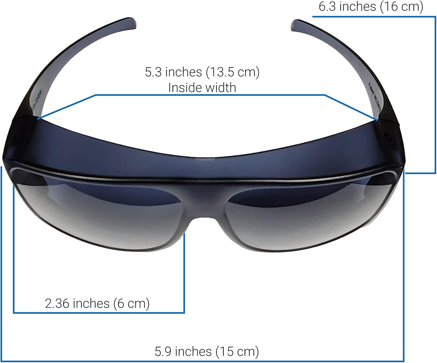 Fit Over Sunglasses, Smoke Color, 100% UVA/UVB Protection; Polycarbonate Lenses thumbnail