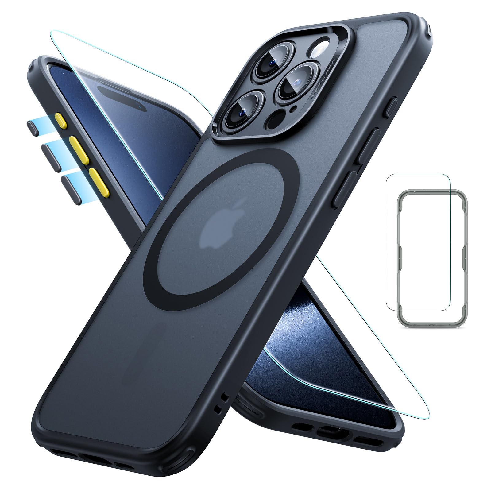 ESR TPU For iPhone 15 Pro Max Case (5 In 1) Set,Translucent Matte Case With Screen Protector And Camera Lens Protectors,Compatible With Magsafe,Military-Grade Protection,Classic Series,Frosted Black (B0CP4TN5X9) Amazon Price History, Amazon Price Tracker