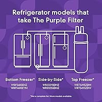 Vista 7 de everydrop by Whirlpool Filtro de refrigerador para hielo y agua 1, EDR1RXD1, paquete individual, morado