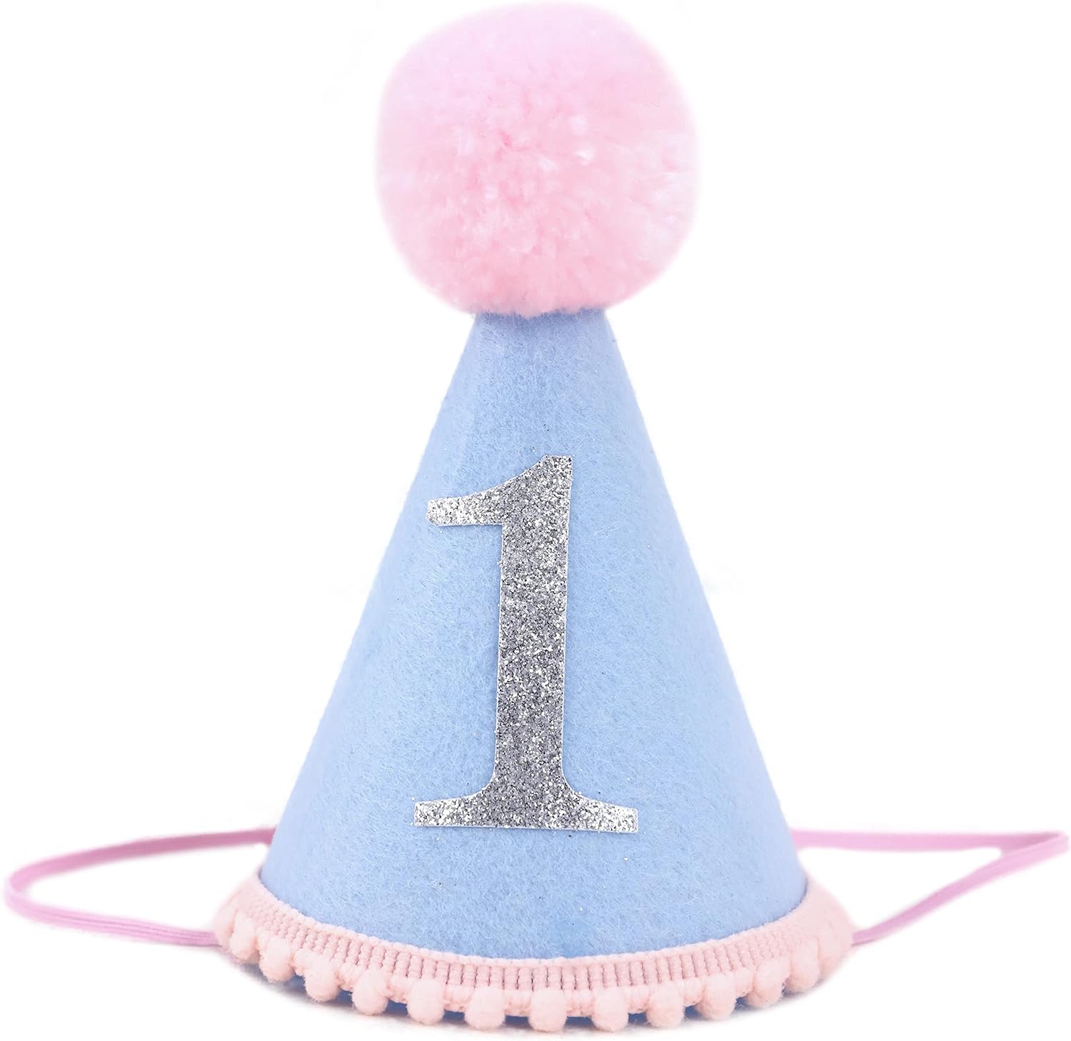 Baby’s First Birthday Party Hat Pink and Blue Birthday