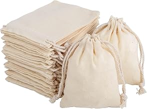 Cotton Bags, Pack of 30, Gift Bags, Cotton Bags, Small, 7 x 9 cm, Linen Bag, Fabric Bag, Small, Jute Bag for Jewellery, Wedding, Christmas Party