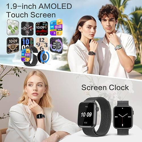 Miniatura 6 de Smart Watches for Men Blood Pressure, DA GPT AI Waterproof Smartwatch, 1.9" AMOLED Display, 247 Heart Rate, Blood Oxygen, Stress Sleep Monitor, 123