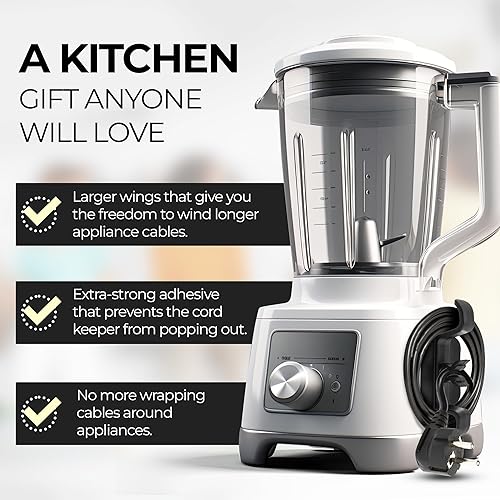 Miniatura 5 de Lexaia Juego de 6 soportes para cables  3 envoltorios de cables para electrodomésticos de cocina y 3 bridas de silicona reutilizables  Organizador