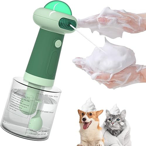Miniatura 9 de Dispensador eléctrico de champú para perros, rociador de champú para gatos IPX7, suministros de baño para mascotas, dispensador automático de champú