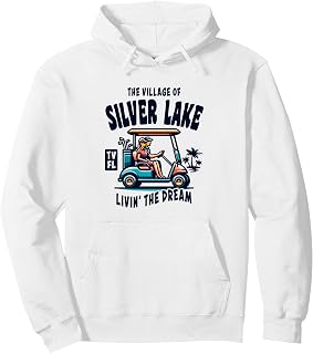 The Village of Silver Lake Golf Cart Design Pullover Hoodie